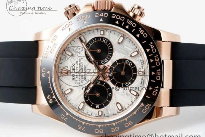 Dial QF Oysterflex Meteorite Strap SA4130 on Best 1:1 Edition Rubber 116515 Daytona 0718